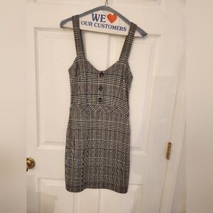 Plaid Mini Dress w/ Adjustable Straps